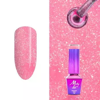 Гибридный лак 5 мл Molly Lac Fantasyland Glitter №313 Uptown Girl -