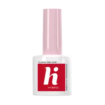 Гибридный лак для ногтей 245 классический красный Hi Hybrid, 5 мл