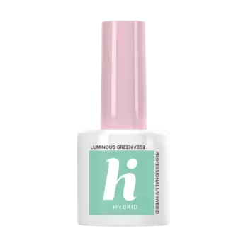 Гибридный лак для ногтей 352 светящийся зеленый Hi Hybrid, 5 мл