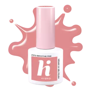 Гибридный лак для ногтей 372 смузи розовый, 5 мл Hi Hybrid, цвет 372 smoothie pink