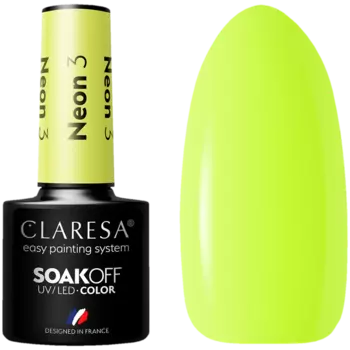 Гибридный лак для ногтей 3,5 г Claresa Neon, цвет 3