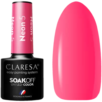 Гибридный лак для ногтей 5,5 г Claresa Neon, цвет 5