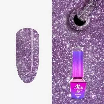 Гибридный лак для ногтей, 5 мл Mollylac 562 Flashing Lights Oh, So Go Glitter, Molly Lac