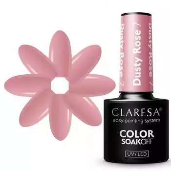 Гибридный лак для ногтей, Dusty Rose 7 Claresa