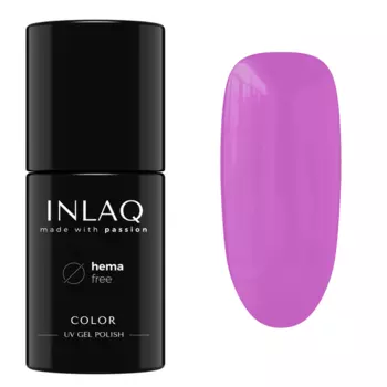 Гибридный лак для ногтей фуксия розовая, 6 мл Inlaq Crazy rainbow, цвет fuchsia pink
