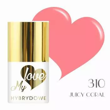 Гибридный лак для ногтей Juicy Coral Mylove UV/Led 310, SUNFLOWER