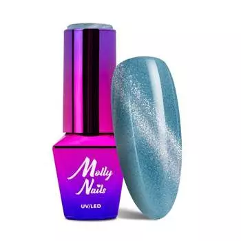 Гибридный лак для ногтей Molly Nails Cat Eye Womanity Maledives 8 г № 446