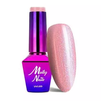гибридный лак для ногтей Molly Nails Wedding Dream & Champagne Bubbly Strawberry 8 г № 383