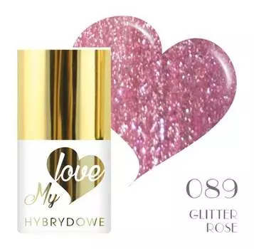 Гибридный лак для ногтей Mylove UV/Led 089 Glitter Rose, SUNFLOWER