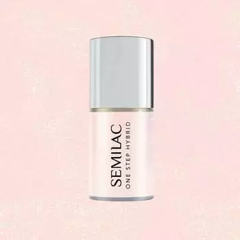 Гибридный лак для ногтей Naked Glitter Rose Semilac 3 в 1 One Step Hybrid 5 мл S257