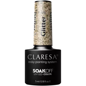 Гибридный лак для ногтей с блестками 3 Claresa Soakoff, 5 гр