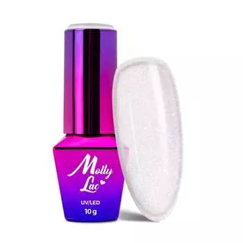 Гибридный лак для ногтей, Свадебная мечта и шампанское Юбилей 10 G № 382 MollyLac