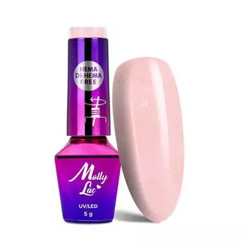 Гибридный лак для ногтей, Сверкающий французский блеск, без гемы/дигемы 5 г № 700 MollyLac