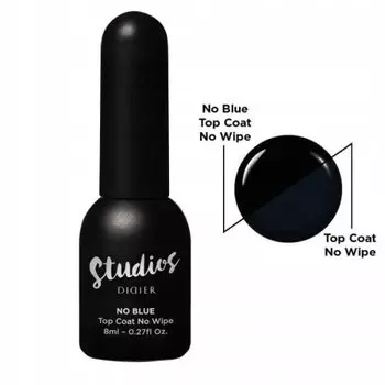Гибридный лак для ногтей Top Coat No Wipe No Blue, 8 мл Didier