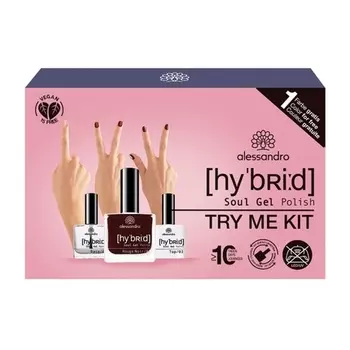 Гибридный лак для ногтей Try Me Set Rouge Noir, Alessandro