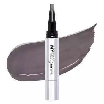 Гибридный лак для ногтей в ручке My Easy Dark Grey Dark Grey 3в1, 3 мл Mylaq, Mypen By