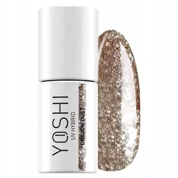 Гибридный лак для ногтей YOSHI Dragon Dust с блестками, золотисто-бежевый, 6 мл - 109