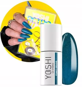 Гибридный лак для ногтей Yoshi с эффектом вспышки, светоотражающий, 018 Funky Groove, 6 мл