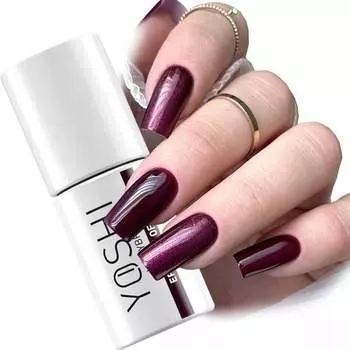 Гибридный лак для ногтей Yoshi Written In Love 168 Epilogue Of Love, бордовый, 6 мл