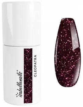 ГИБРИДНЫЙ ЛАК ДЛЯ НОГТЕЙ 81. CLEOPATRA ISABELLENAILS КРАСНЫЙ БОРДОВЫЙ БЛЕСК С БЛЕСКАМИ