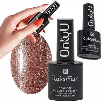 ГИБРИДНЫЙ ЛАК ДЛЯ НОГТЕЙ PINK GOLD С ГЛЯНЦЕВЫМ УФ-ПОЛИРОВКОЙ OnlyU/L119