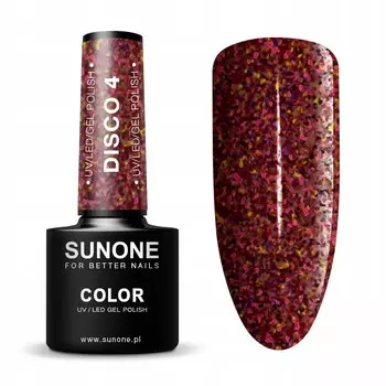 Гибридный лак Sunone Disco 4 с блестками 5мл