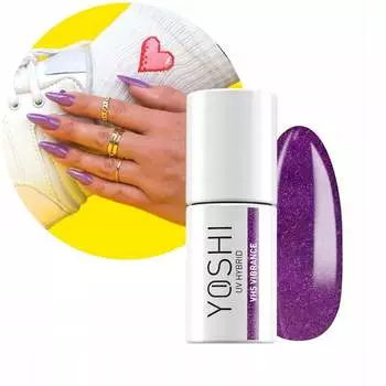 Гибридный лак Yoshi с эффектом вспышки 016 Vhs Vibrance 6 мл