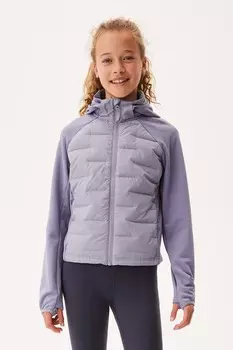 Гибридный пуховик из термомува H&M, фиолетовый
