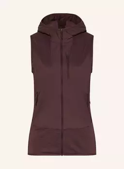 Гибридный стеганый жилет ascent из шерсти мериноса odlo, темно-красный