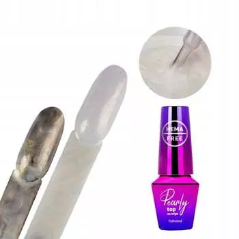 Гибридный топ Pearly Top с эффектом мрамора шампанского, Whiti Gold, 10г Molly Lac