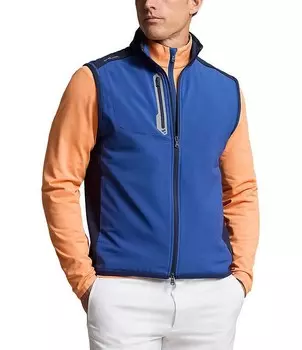 Гибридный жилет с молнией во всю длину Polo Ralph Lauren RLX Golf, синий