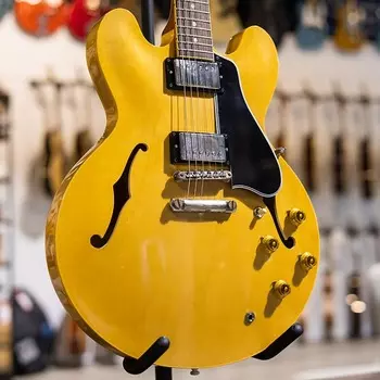 Gibson 1959 ES-335 Reissue - Vintage Natural VOS - Brown/Pink Custom Shop Hardshell 59ES335VOVNNH1