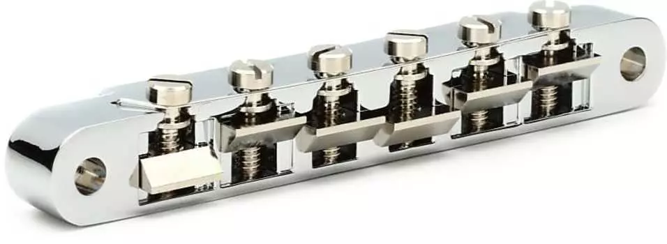 Gibson Accessories ABR-1 Tune-O-Matic Bridge with Full Assembly - Chrome (2-pack) Bundle PBBR-010=2