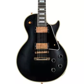 Gibson Custom Murphy Lab 1957 Les Paul Custom Reissue 2-Pickup Ultra Light Aged Электрогитара черного цвета