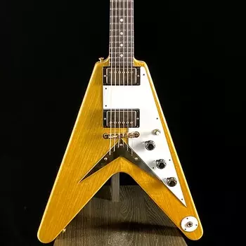 Gibson Custom Shop 1958 Korina Flying V Белая накладка