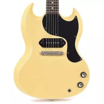 Gibson Custom Shop 1963 SG Junior Reissue Heavy Antique Polaris White Murphy Lab Ultra Light Aged (серийный номер CME01506)