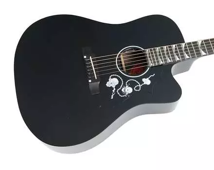 Гибсон Дэйв Мастейн, автор песен, подписал лимитированное издание Ebony Gibson Dave Mustaine Songwriter
