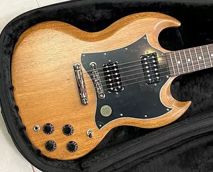 Gibson SG Standard Tribute 2022 - Natural Walnut Satin New Unplayed Auth Dealer 6lbs7oz #181