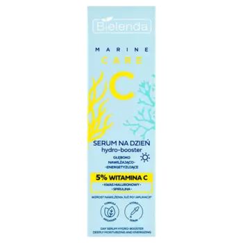 Гидро-бустер-сыворотка глубоко увлажняющая и тонизирующая для лица на весь день, 30 мл Bielenda Marine care c