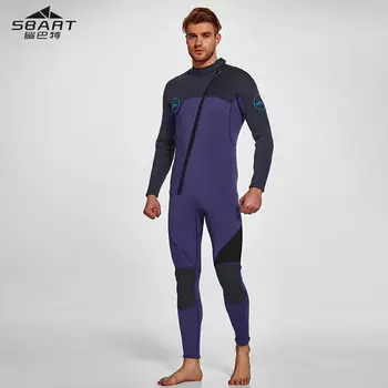 Гидрокостюм Sharkbat 3 мм, мужской теплый гидрокостюм, костюм для дайвинга и серфинга, купальник 1500, черный, фиолетовый, размер M-3XL SBART