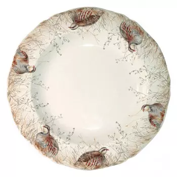 Gien Sologne Тарелка круглая, глубина 31,6 см Gien Fayencerie, красочный