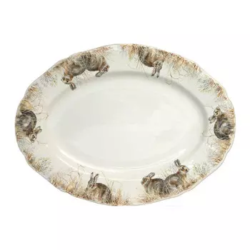 Gien Sologne Тарелка овальная 39,3 x 29 см Gien Fayencerie, красочный