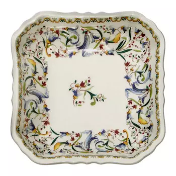 Gien Toscana квадратная миска Pompadour 15 см Gien Fayencerie, красочный
