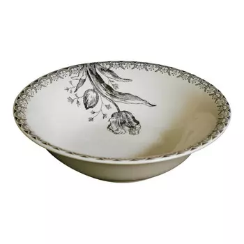 Gien,Tulipes Noires Миска для хлопьев/фруктов,0,35 л Gien Fayencerie, белый черный