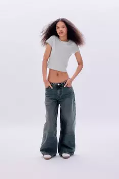 Giga – свободные джинсы с низкой посадкой Monki, синий