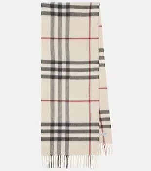 Гигантский клетчатый кашемировый шарф Burberry, Stone