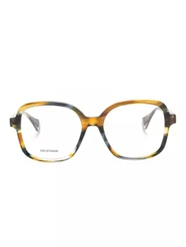 GIGI STUDIOS очки Mirelle в квадратной оправе, коричневый