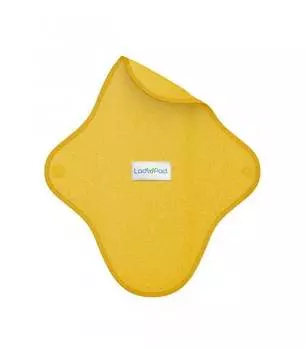 Гигиеническая прокладка многоразовая из бамбука и натурального хлопка ПОДСОЛНУХ (желтая с обеих сторон), Lady Pad, S