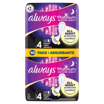 Гигиенические прокладки, 10 шт./1 упаковка. Always Platinum night
