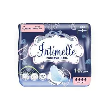 Гигиенические прокладки, 10 шт. Intimelle, Ultra Feel Dry Night